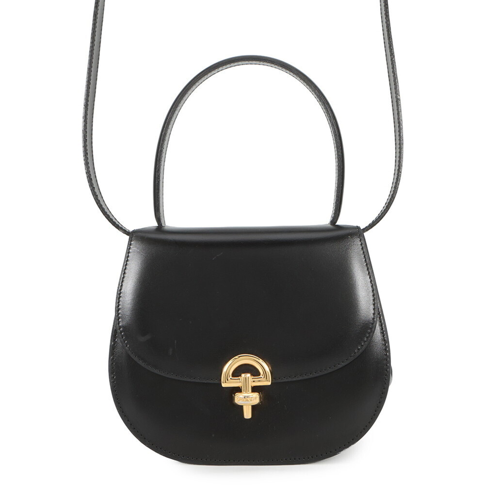 Celine handbag, leather, CELINE 2-way shoulder bag, black,